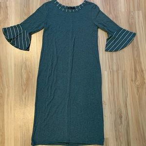 Army green mini dress.